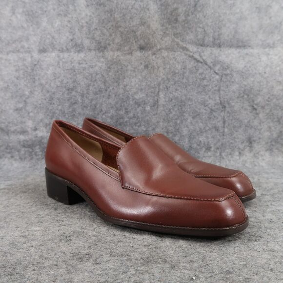 Seychelles Shoes Womens 7 Loafer Pump Classic Fashion Career Leather Brown Joana - Picture 1 of 14